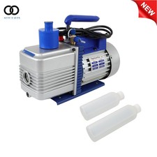 110V 9.6 CFM 1 HP HVAC Single-Stage Rotary Vane Air Vacuum Pump with Oil Bottle