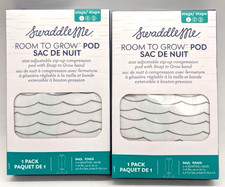  NEW 2 PACK SwaddleMe Room to Grow Pod   0-6 Months, Teal Waves 