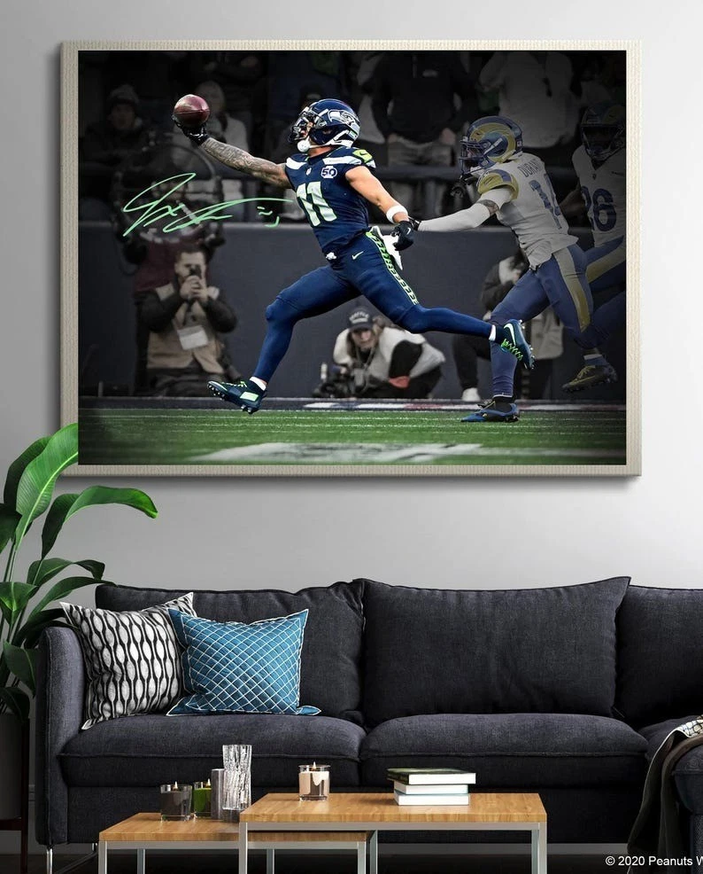 Jaxon Smith-Njigba Seattle Seahawkss Autographed Poster, 2025 Championship On