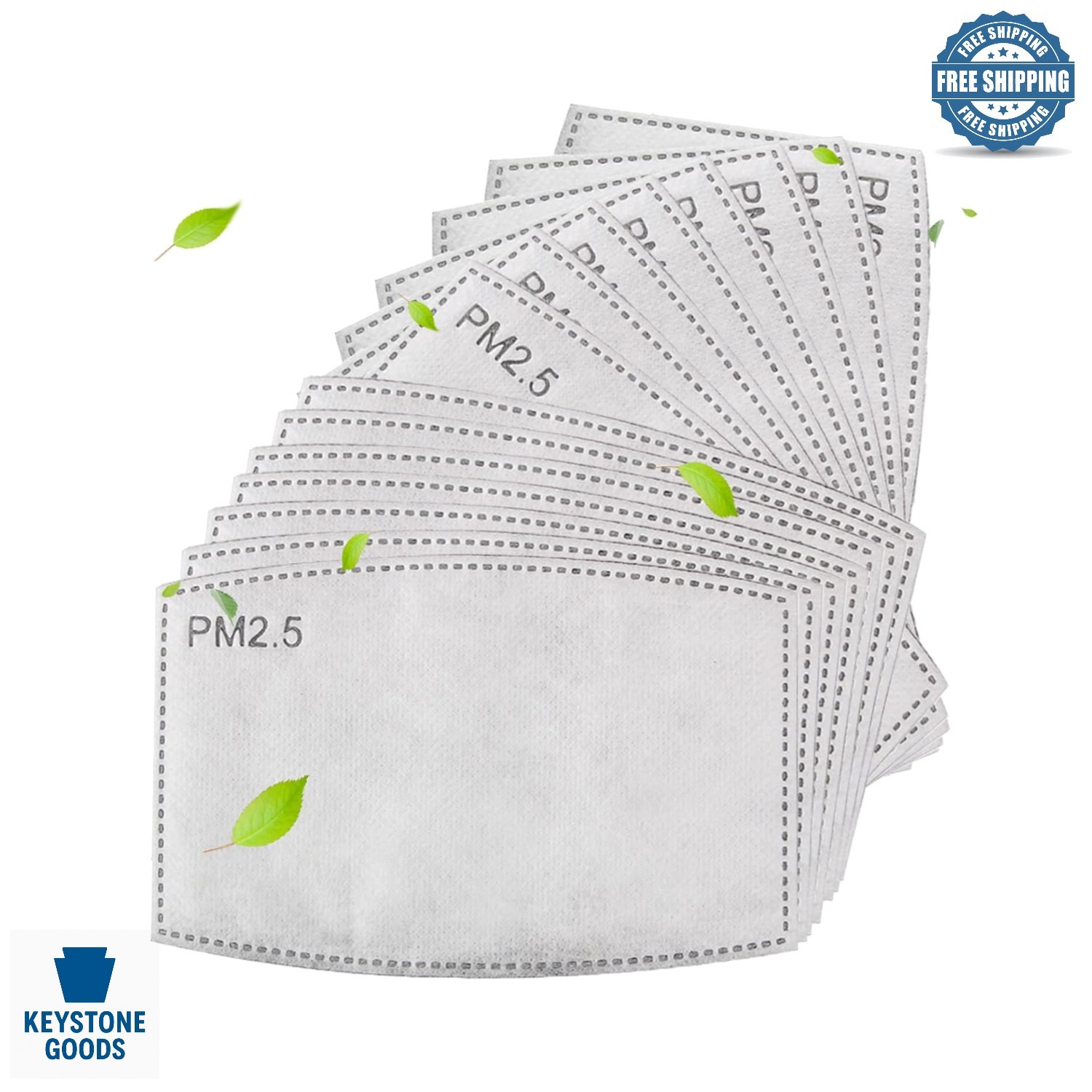 40pcs 5-Layer PM2.5 Activated Carbon Filter Inserts for Mask