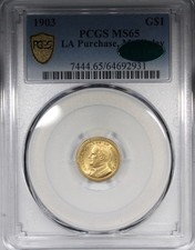 1903 Louisana Purchase McKinley Gold Dollar PCGS MS65 CAC