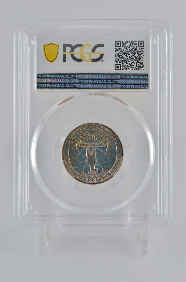 PR64 1961 PCGS GRADED SILVER WASHINGTON QUARTER PROOF TONED UNC. COIN # 777 !!! - Image 2 of 4