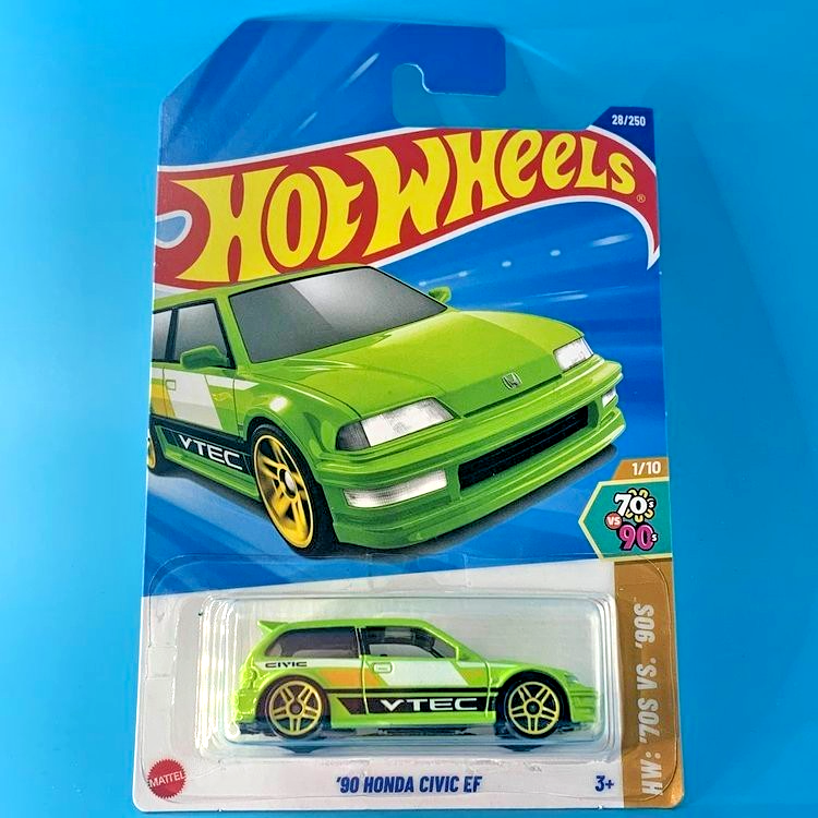 HOT WHEELS 2025 '90 HONDA CIVIC EF LIME GREEN 28/250 HYX90 RYU