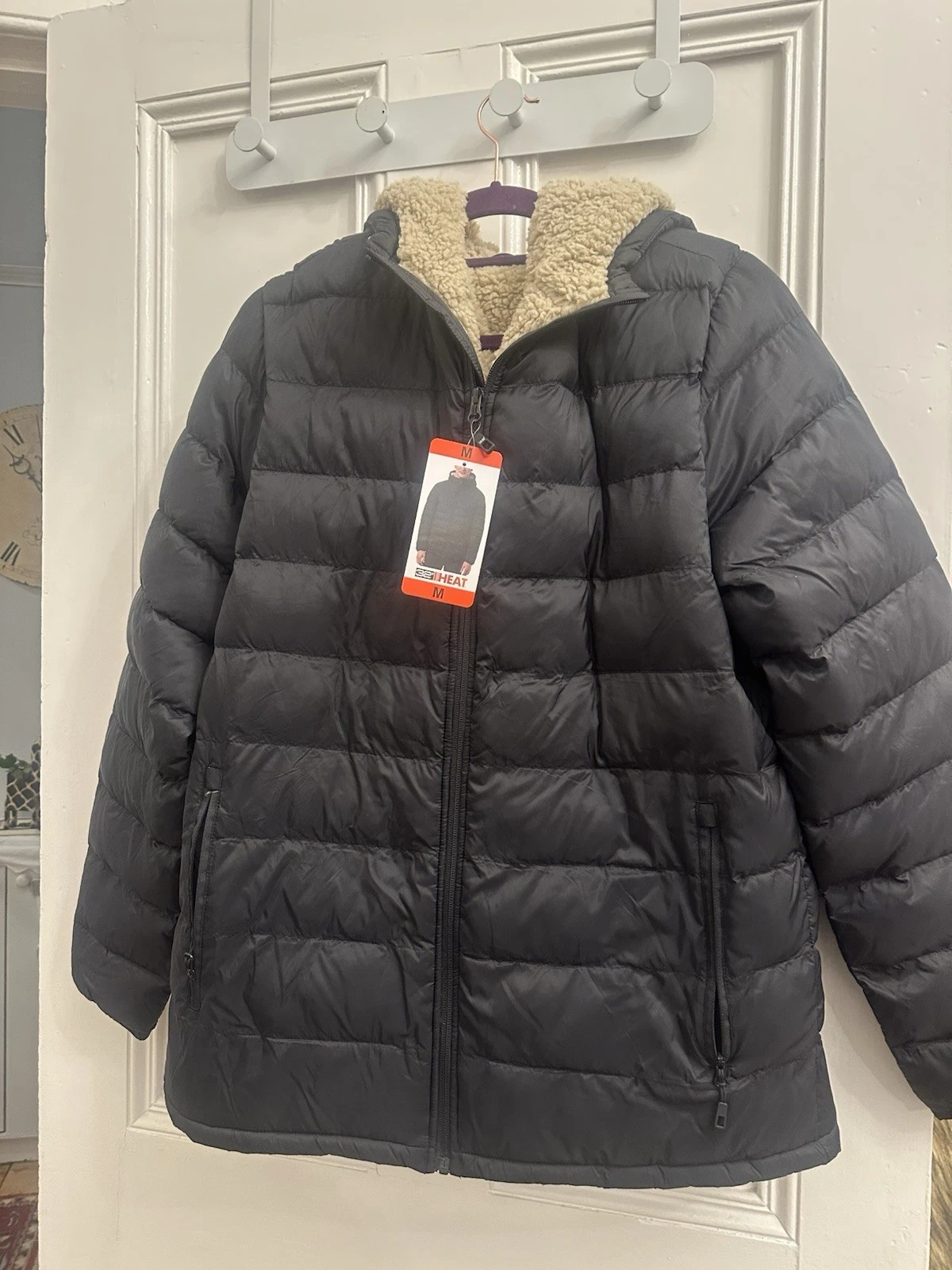 32 Degrees Heat Padded Hooded Jacket Fleece Lined Black Size M NEW
Opens in a new window or tab