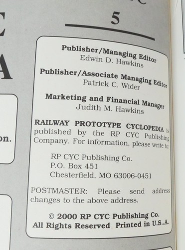 Railway Prototype Cyclopedia RP CYC 5, Models Photos & Data - Picture 7 of 9