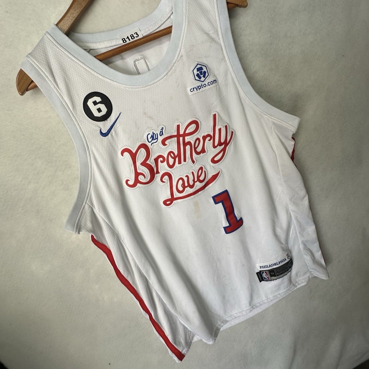 Nike James Harden #1 Philadelphia 76ers Brotherly Love Jersey Sz