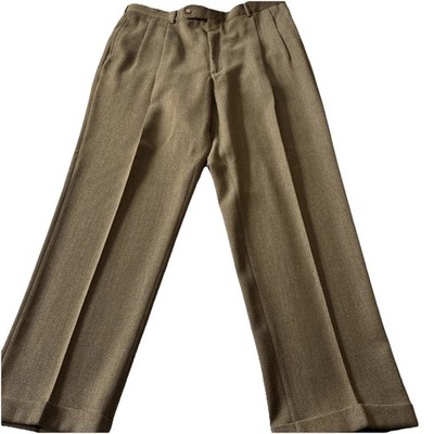 Vtg Colburn For Nordstrom Men's 100% Worsted Pleaded Cuff dress Pants 37X30 443