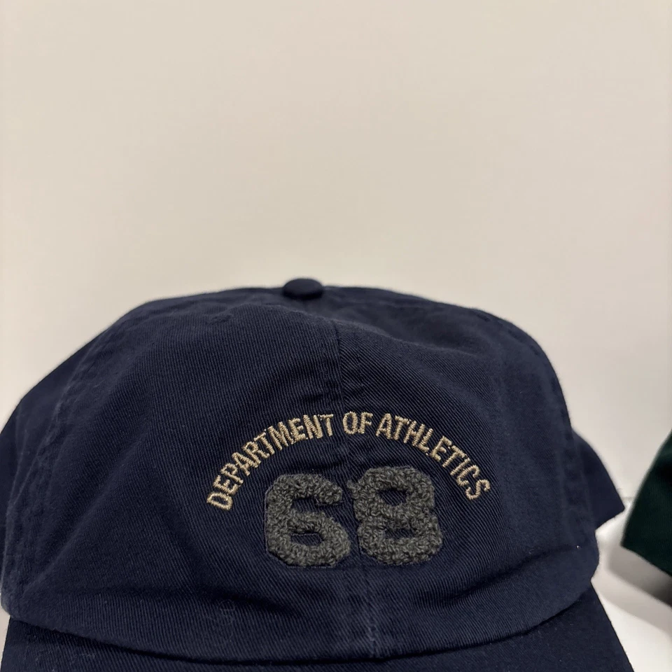 Lot Of 2! Vintage Old Navy Green & Navy Blue Adjustable Hats Embroidered Sz S/M - Image 3 of 4