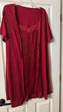 SHEIN Women's Burgundy 3XL Plus Solid Knee Bodycon Sequin Short Sleeve Dress