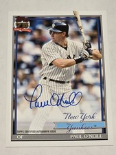 Paul O'Neil 2026 Topps Series 1 #91A-PO 1991 Topps Baseball Autograph 