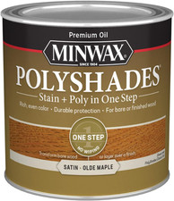 Polyshades Wood Stain  Polyurethane Finish    Pint, Olde Maple, Satin