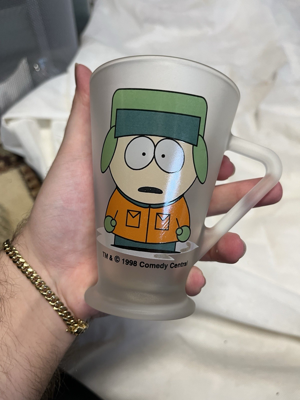 South Park Vintage Kyle Glass 1998 Brand New Flawless Condition