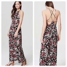 Ann Taylor Loft strappy back floral maxi sundress size XS NWT
