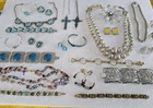 23 Pc MCM Sets Vintage Thermoset Estate Lot Costume Jewelry Turquoise Brooch
