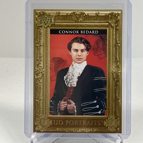 Connor Bedard- 2023-24 Upper Deck Series 2 UD Portraits Blackhawks - Picture 1 of 2