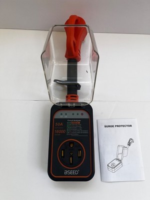 BSEED 50A RV Surge Protector 16000J Circuit Analyzer 125V/250V Waterproof