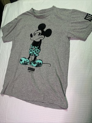 Disney NEFF Mickey Mouse Mens Small Short Sleeve Gray T- Shirt