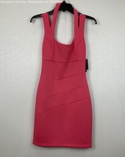 NWT Guess Women's Sheath Dress Sleeveless Knee Length Back Zip Pink Size 0