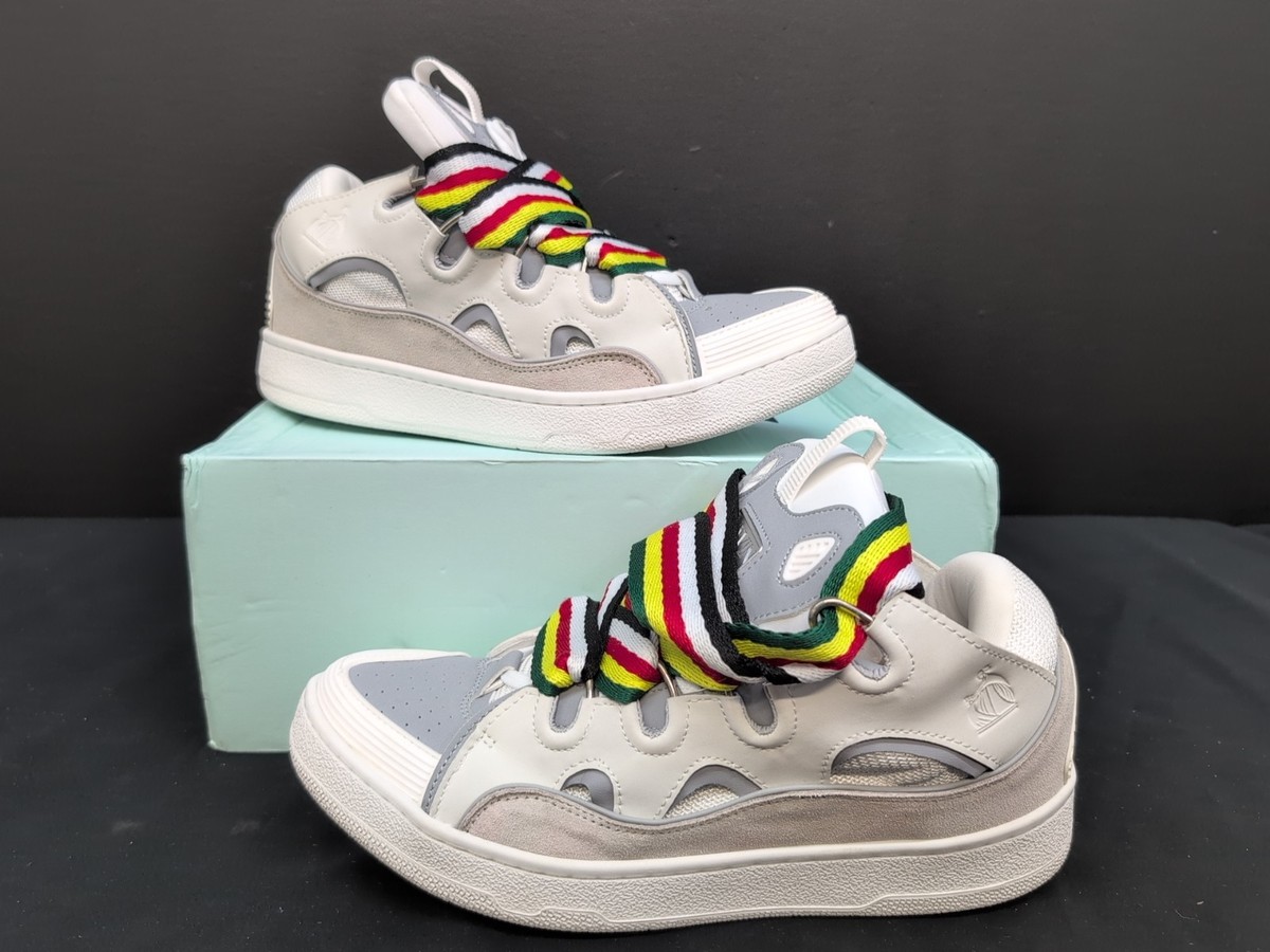 Lanvin Paris Curb Sneakers Low Top Lace Up Womens Shoes EU 43