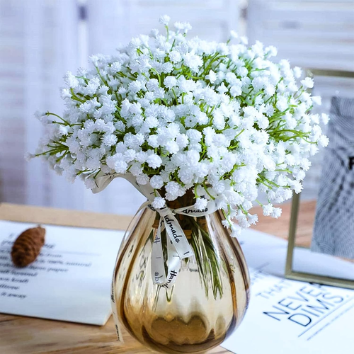 Artificial Flowers Stems Gypsophila 30 Realistic Fake Baby'S Breath Wedding - Picture 11 of 12