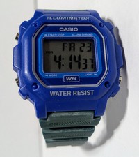 Casio F-108WH 3224 Alarm Chrono Digital WR Watch Blue Used