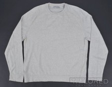 VINCE Gray Striped 100 Wool Woven Mens Crewneck Sweater - XL