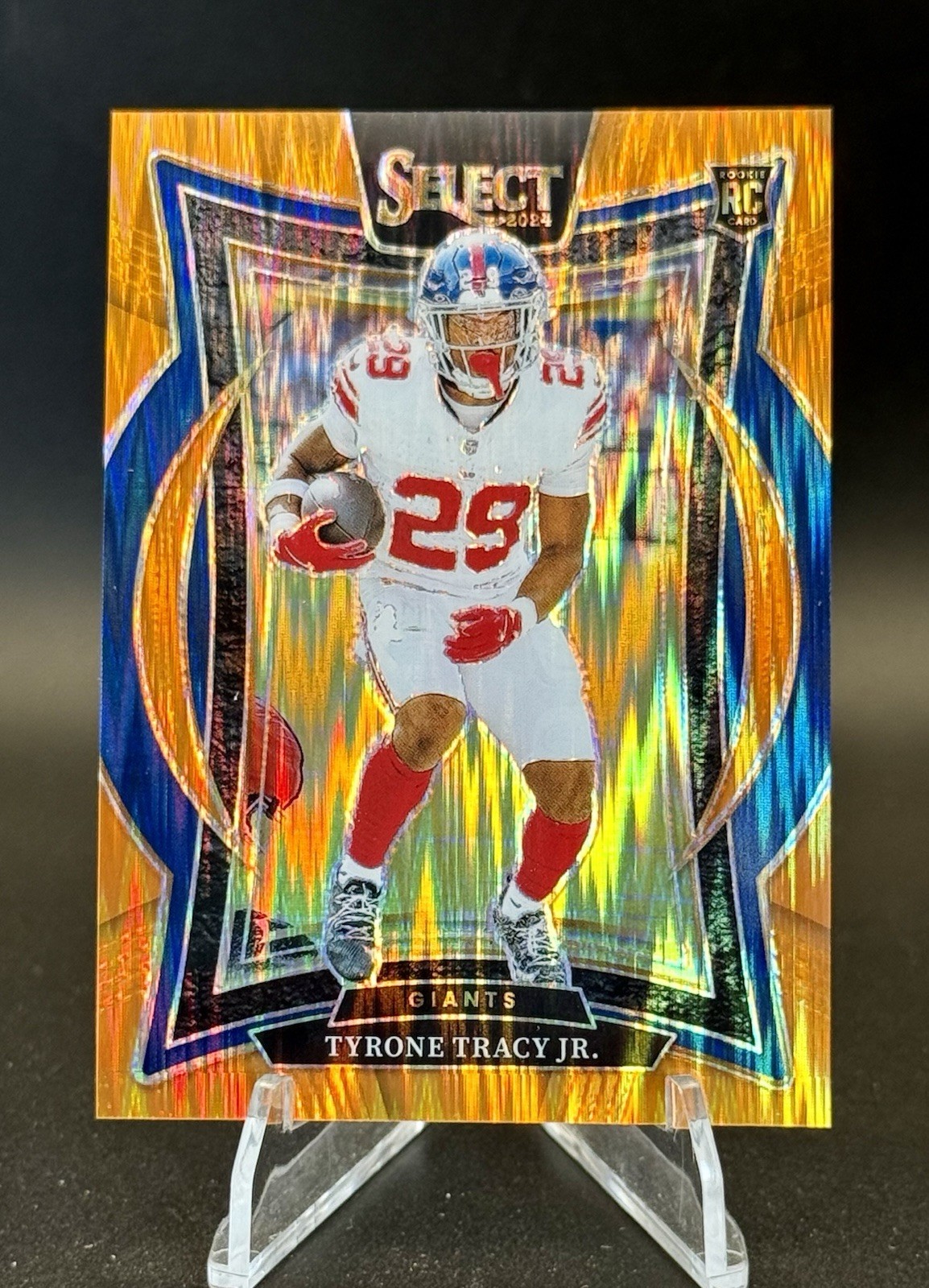 2024 Panini Select - Concourse Tyrone Tracy Jr. #61 Orange Shock Prizm /499 (RC)