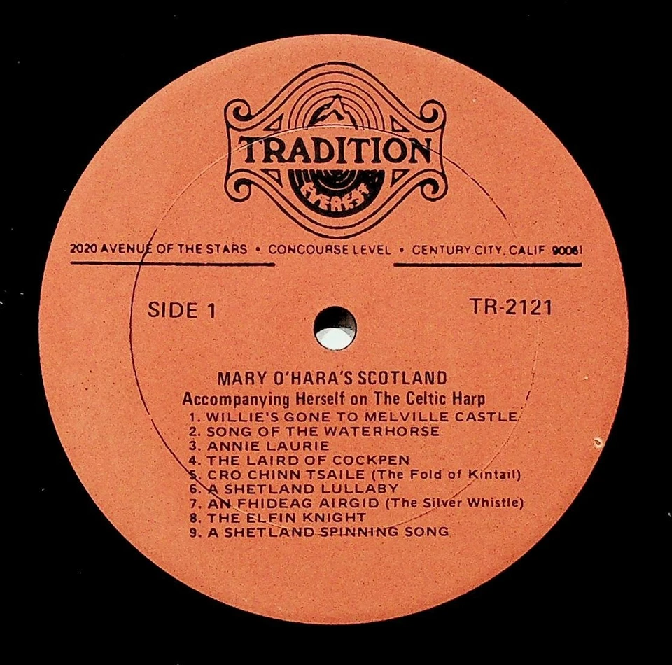 Mary OHaras Scotland LP TR-2121 Celtic Harp Tradition Records Foto 3 de 4