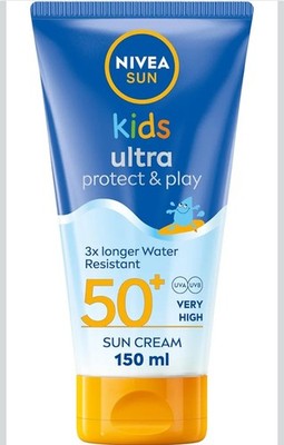 NIVEA Sun Kids Ultra Protect & Play LSF 50+ Lotion (150ml), Feuchtigkeitsspendend Kinder...