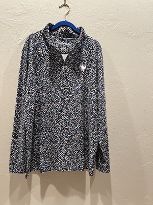 Bad Birdie mens pullover, XL, ''Alotta Dots'', stained glass pattern, active wear