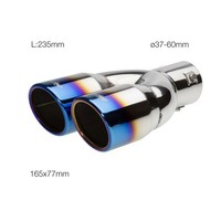 Simoni Racing Edelstahl EndstüCk Doppelt Geneigt Titan-Effekt TRX/18B