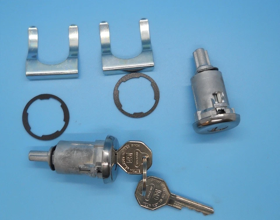 1963 Impala Biscayne Chevy Ignition Door Trunk Glove lock set keys new - Image 3 of 4
