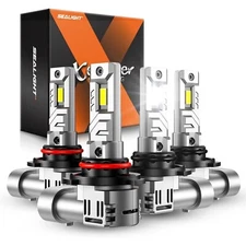 SEALIGHT 9005 9006 LED Headlight High Low Beam Super Bright Combo Bulb Kit White