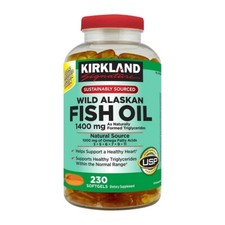 Kirkland Signature Wild Alaskan Fish Oil 1400 mg, 230 Softgels