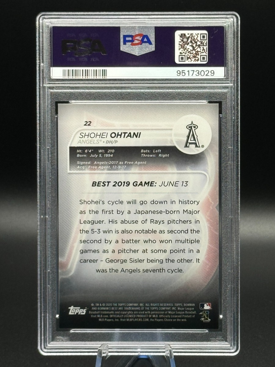 PSA 9 MINT ✨ - 2020 Bowman's Best - Purple Refractor #22