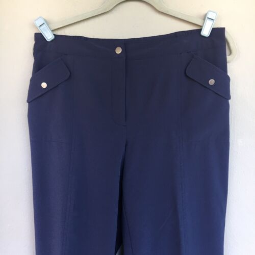 Pantalones Zenergy Chico’s Mujer 1/8-M Azul Bolsillos al Tobillo Atletismo Viajes al Aire Libre - Imagen 3 de 12