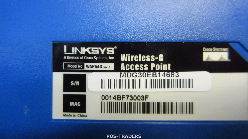 Linksys WAP54G V.3 Wireless-G Access Point 54Mbps 802.11g 2.4GHz + 2x ANTENNAS - Bild 3 von 3