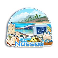 Nassau Bahamas Refrigerator magnet 3D travel souvenirs wood craft gifts