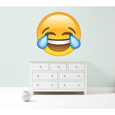 Emoji Crazy Look Large Vinyle Mur Voiture Décalque Autocollant 4 Tailles Chambre À Coucher em19