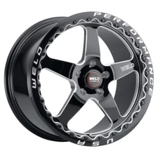 Weld Racing 15x10 Ventura Beadlock Drag Wheel Gloss/Milled Black 5x120 +45mm