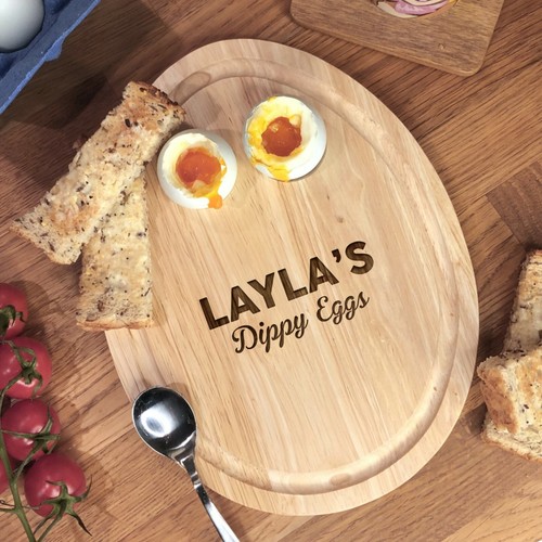Tabla de desayuno personalizada grabada huevos dippy para regalos de huevos y tostadas para niños - Imagen 20 de 22