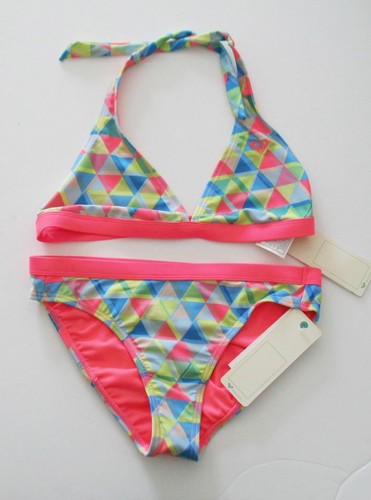 Roxy Girls 2 Piece Geometric Print Bikini Swim Set Sz 16 - NWT