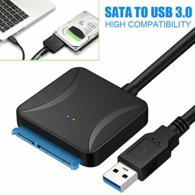 USB 3.0 zu SATA III Adapter Kabel für 2,5'' 3,5'' Festplatte SDD HDD Konverter