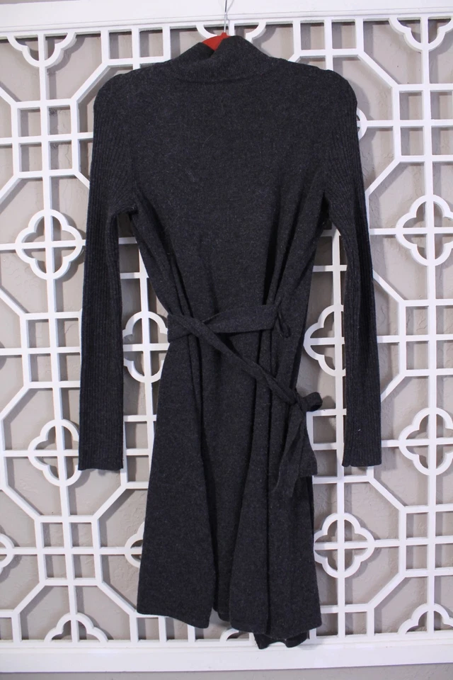 Vestido para mujer Diane Von Furstenberg M carbón revuelto Janeva envolvente lana cachemir Foto 3 de 4