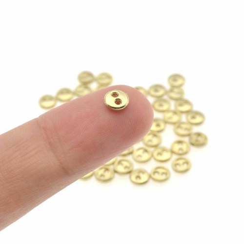 Clothing Metal 2-Holes Doll Button Sewing Buttons Round Buttons Apparel Sewing - Picture 10 of 16