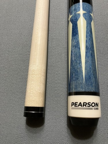 Pearson Players Pool Cue, Blue Denim Stain, 19oz, 12.7mm, Surface Scratches. - Picture 2 of 9