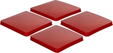 Square Gas Stove Burner Cover Set, Set of 4, Red