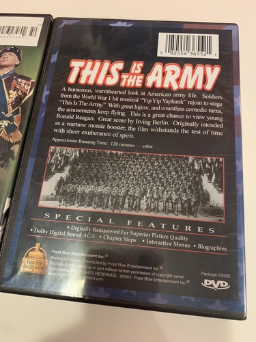 PATTON DVD George C. Scott & This Is The Army Ronald Reagan Classic Cinema Duo - Picture 6 of 14
