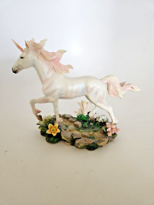 Faerie Glen 2006 Unicorn Dandiedance, Standing Over Stream & Flowers