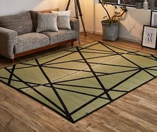 IKEHIKO Japanese rush grass Tatami Mat AreaRug Carpet Non-slip White Modern 1123